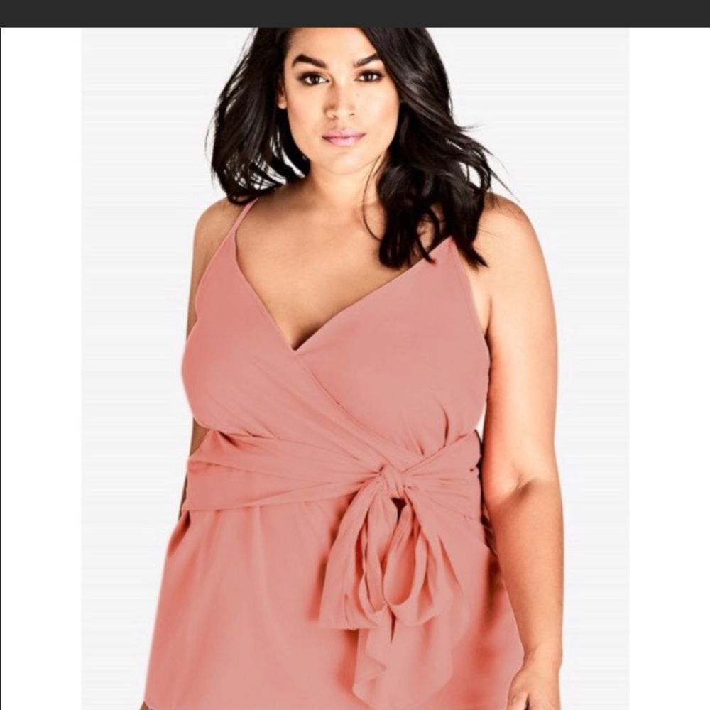 City Chic Strappy Wrap Top